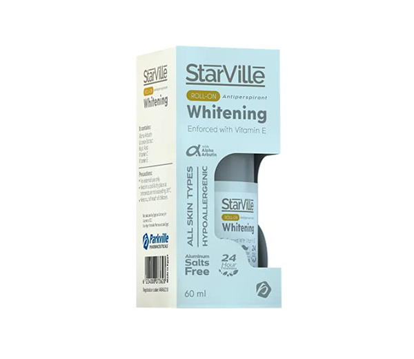 Starville Whitening Roll On ستارفيل رول أون تفتيح ومزيل العرق