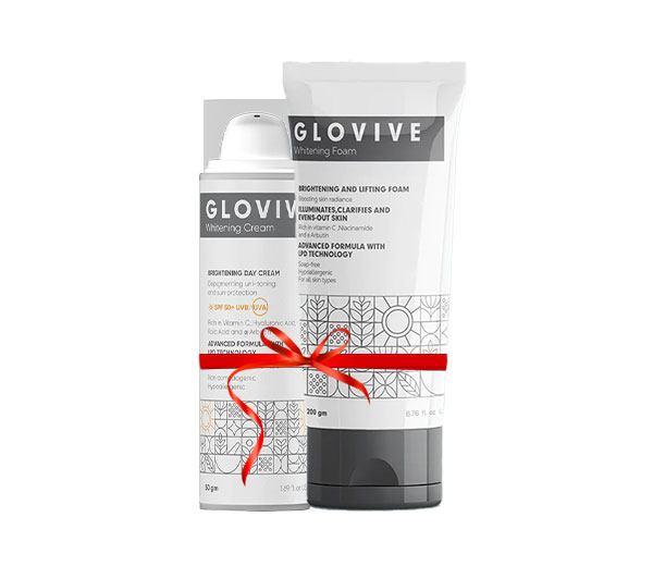 مجموعة جلوفايف الثنائية للعناية بالبشرة ( كريم النهار + غسول ) -( Glovive Skincare Duo Bundle ( Day cream - cleanser