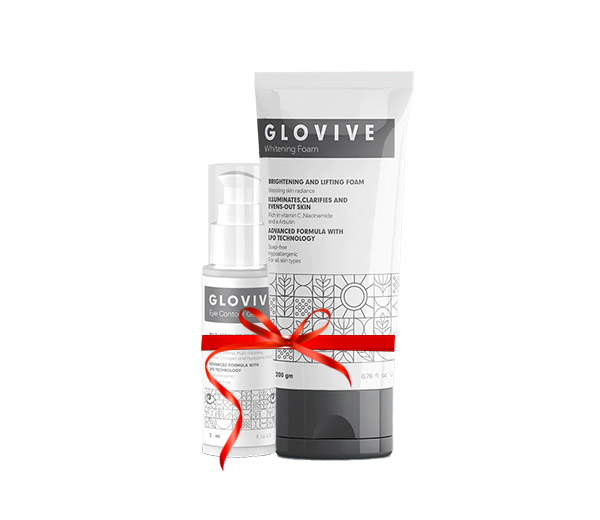 مجموعة جلوفايف الثنائية للعناية للبشرة ( غسول + جيل عيون ) - (Glovive Skincare Duo Bundle ( cleanser - eye gel
