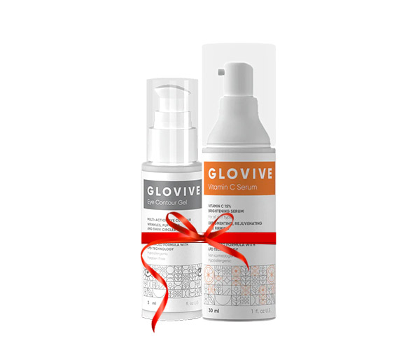 مجموعة جلوفايف الثنائية للعناية للبشرة ( سيروم + جيل عيون ) - (Glovive Skincare Duo Bundle ( serum - eye gel